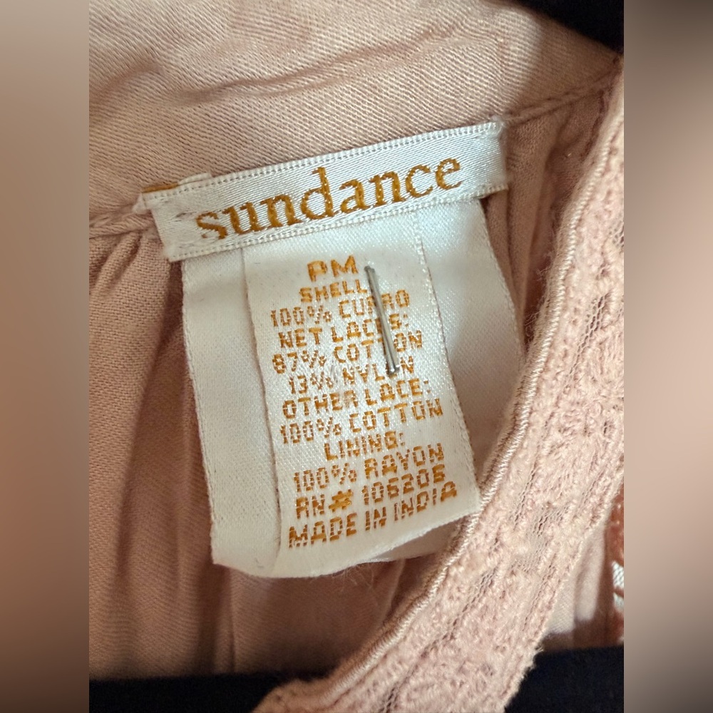 Sundance Sleeveless Lace Midi Dress in Blush Women’s Size Petite Medium - Picture 7 of 10